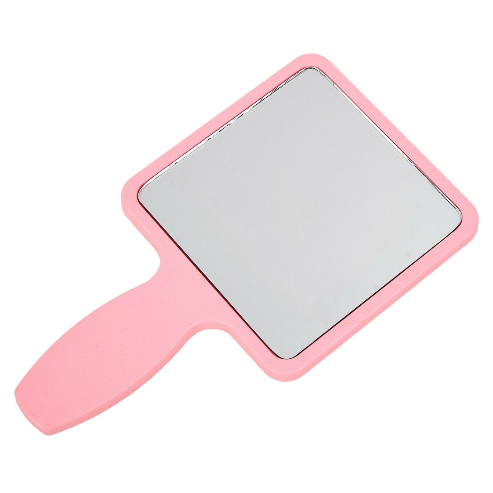 Compact Cute Makeup Square Shaped Mirror Handheld Single Side Pink