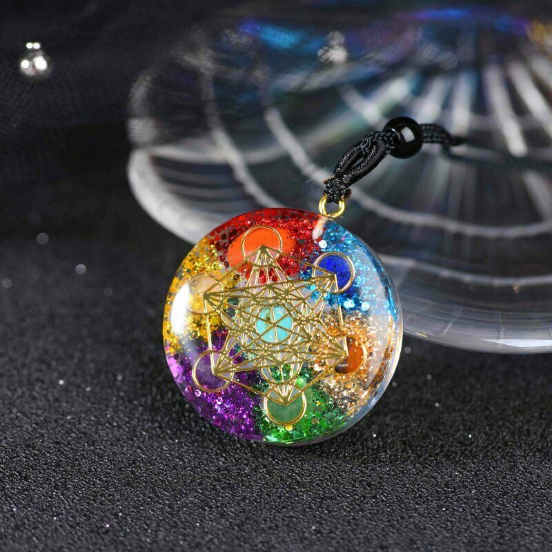 7 Chakra Yoga Natural Stone Energy Pendant Necklace Reiki Healing Amulet Choker