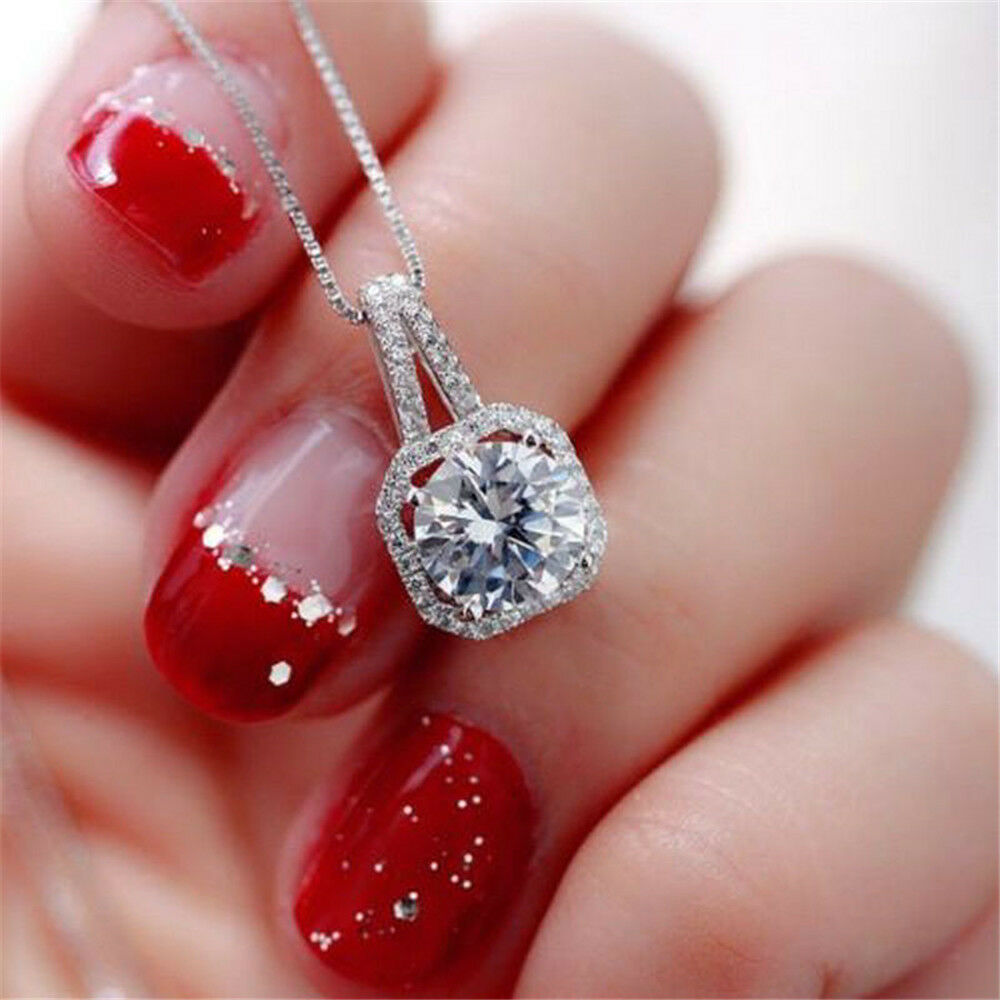 Fashion Crystal Charm Pendant Jewelry Chain Chunky Statement Choker Necklace US