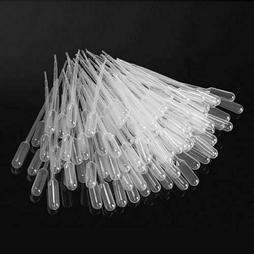 5ml Disposable Polyethylene Eye Dropper Set Transfer Graduated Pipettes 50 Pack