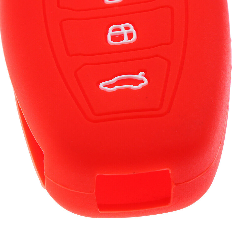 Silicone Car Key Shell Case Fob Cover Housing for Ford   Focus Red