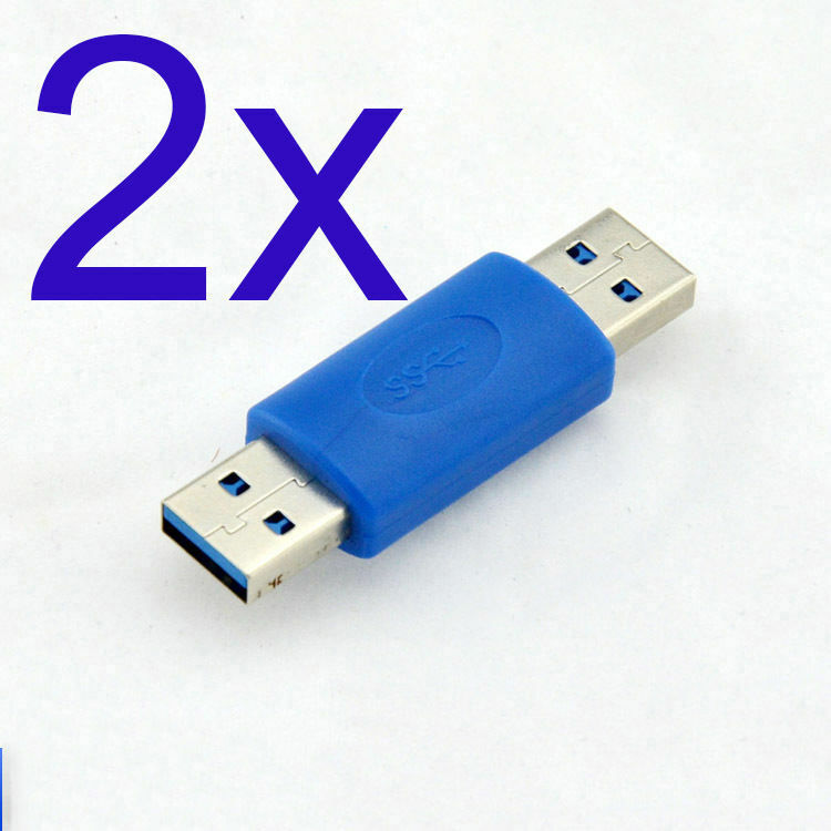 2PCS usb 3.0 male to male Coupler Extension Adapter Joiner Connector