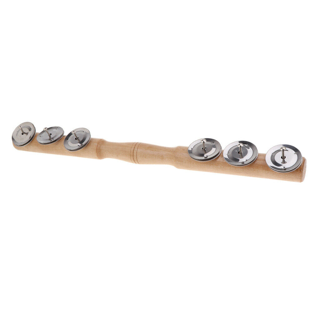 Hand Percussion Wooden Stick Bells Handbells Shaker Bells Rattles Toys