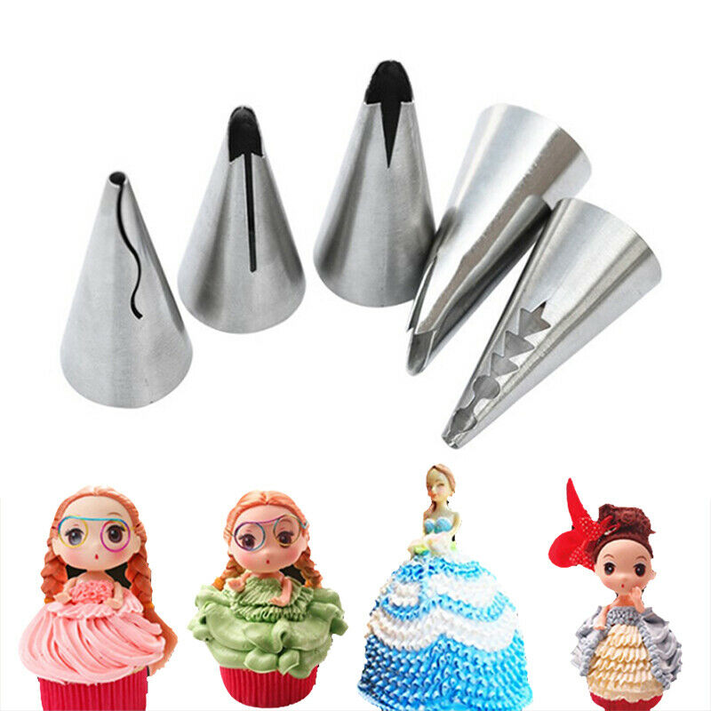9Pcs Stainless Steel Piping Nozzles DIY Cake Decoration Biscuit Pastry Ba.l8