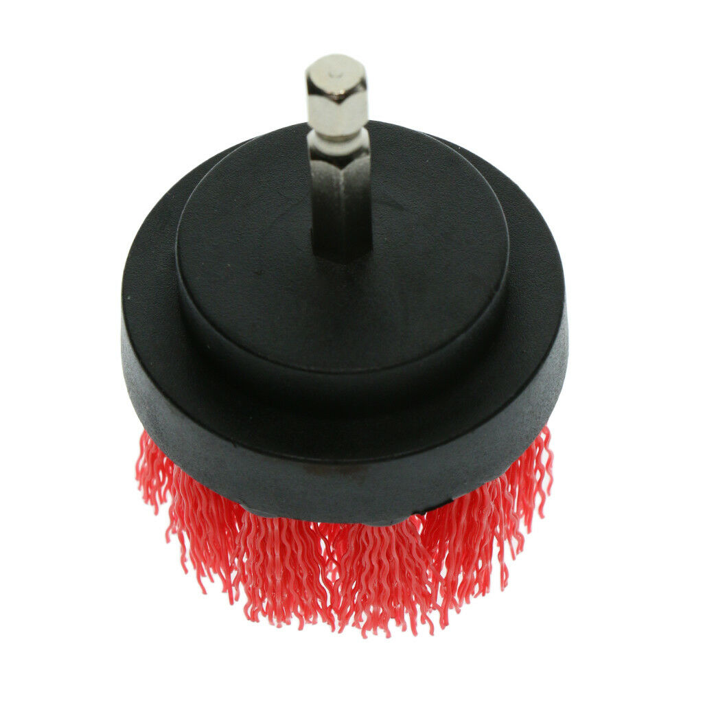 3pcs Tile Grout Power Scrubber Electric Drills Brush Rotary Tub Cleaner Red