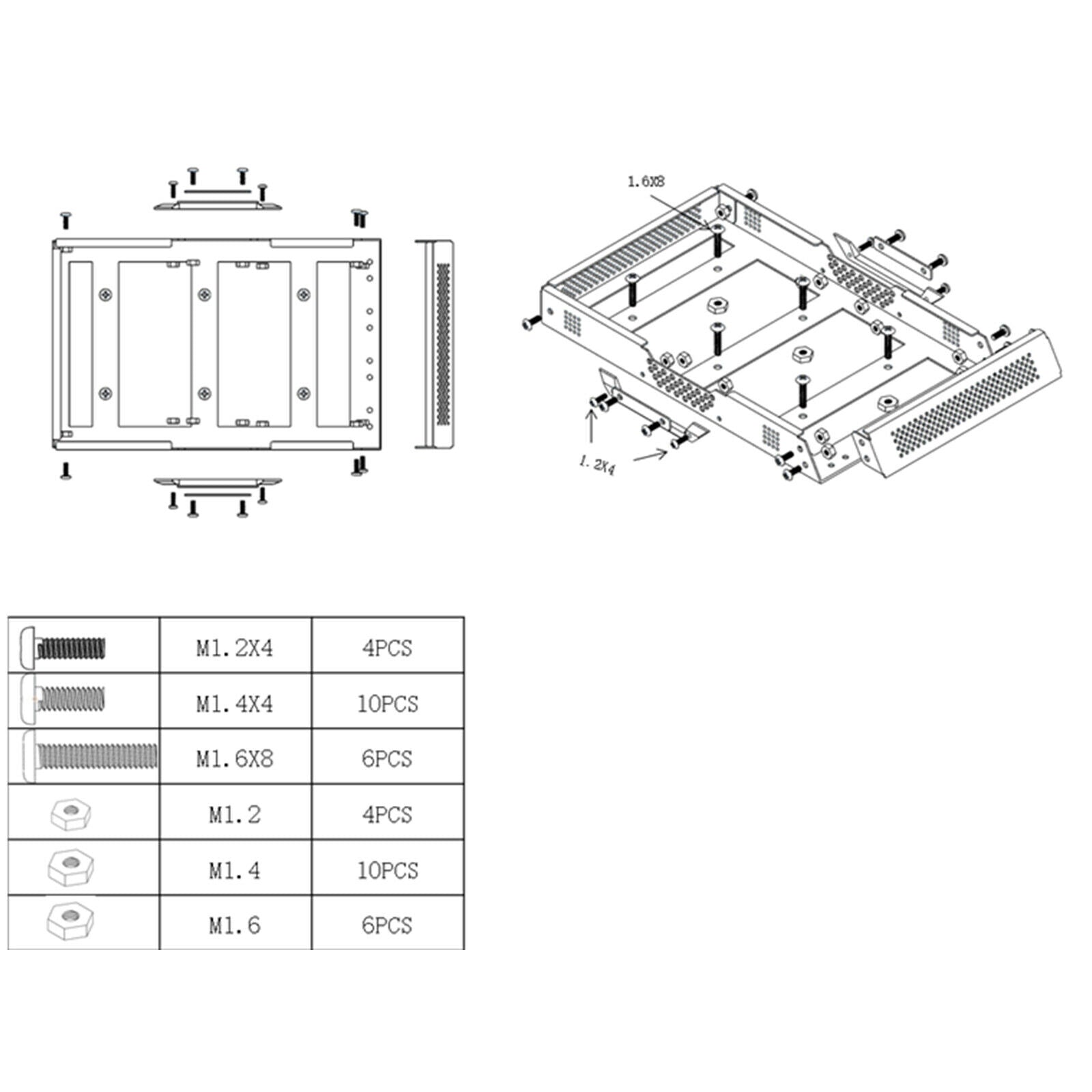 Metal Roof Rack Car Top Luggage Rack Carrier for 1/24 Axial SCX24 RC Crawler Car