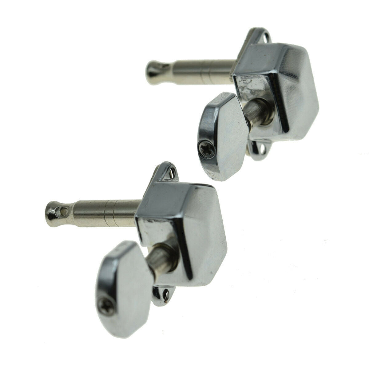6 Inline Semi-Closed Guitar Tuning Keys Pegs Tuners for Electric Guitars Chrome