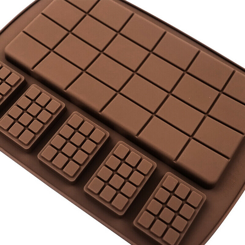 Silicone Mold Waffle Chocolate Mold Fondant Patisserie Candy Bar Mould Cake BDA