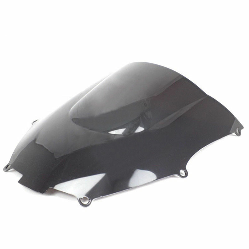 Black Double Bubble Windshield Windscreen for Kawasaki Ninja ZX9R ZX 9R 00-03