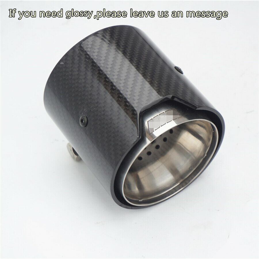 1 Pcs Matte Real Carbon Fiber Exhaust Tip Pipe For BMW M Performance 63 / 93mm