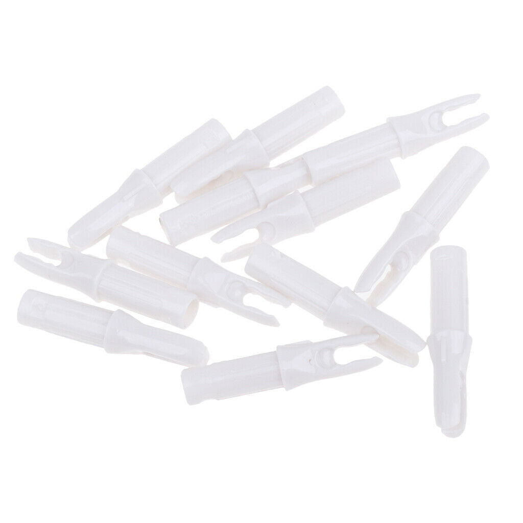 12x Plastic Archery Arrow  for Arrow Shaft Inner Diameter 6.2mm - White