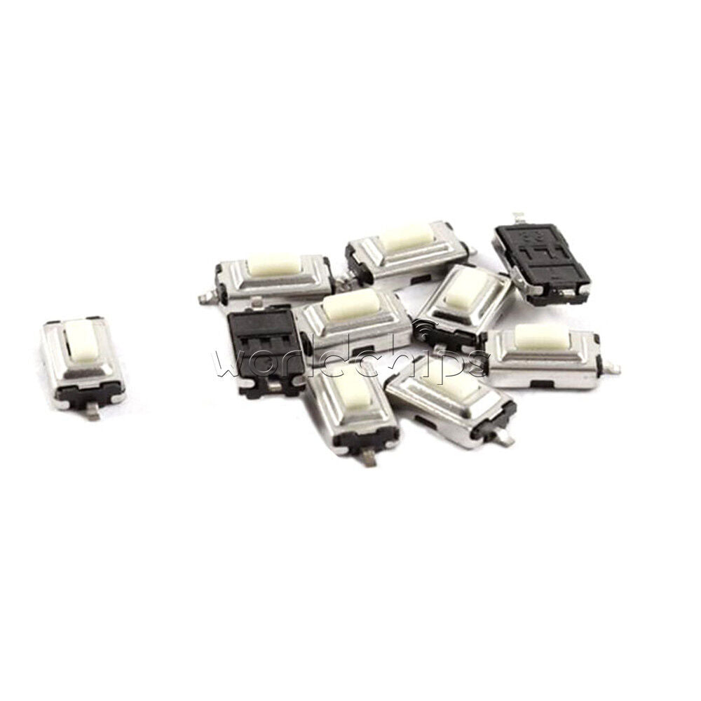 50PCS SMD Tactile PushButton Key Switch Momentary Tact 2 Pins 3x6x2.5mm