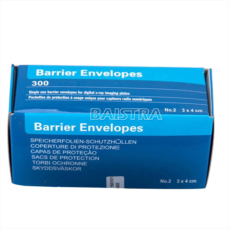 5Boxes Dental X-Ray Barrier Envelope No.2 for Digital Sensor ScanX Phosphor Use