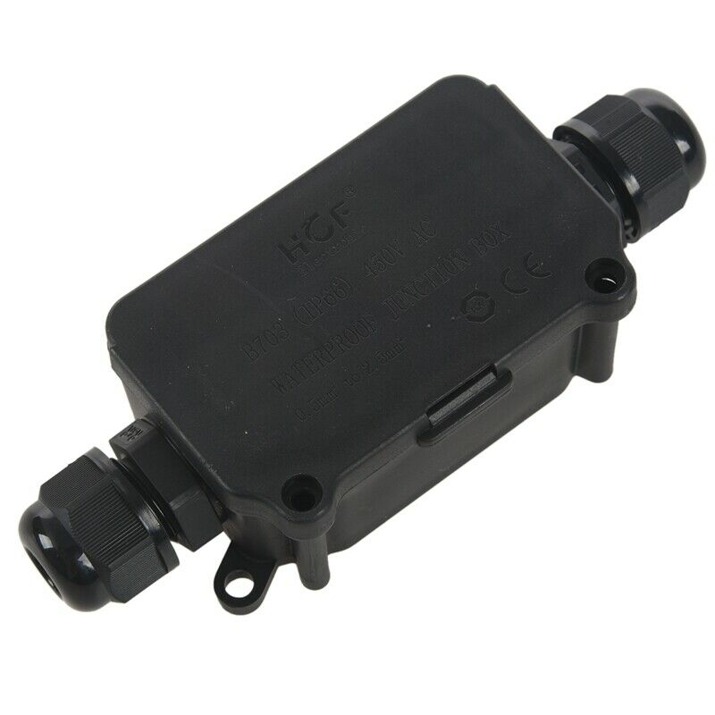 IP66 Waterproof Outdoor 2 Cable PG9 Black Plastic Connector Gland Electrical JX2