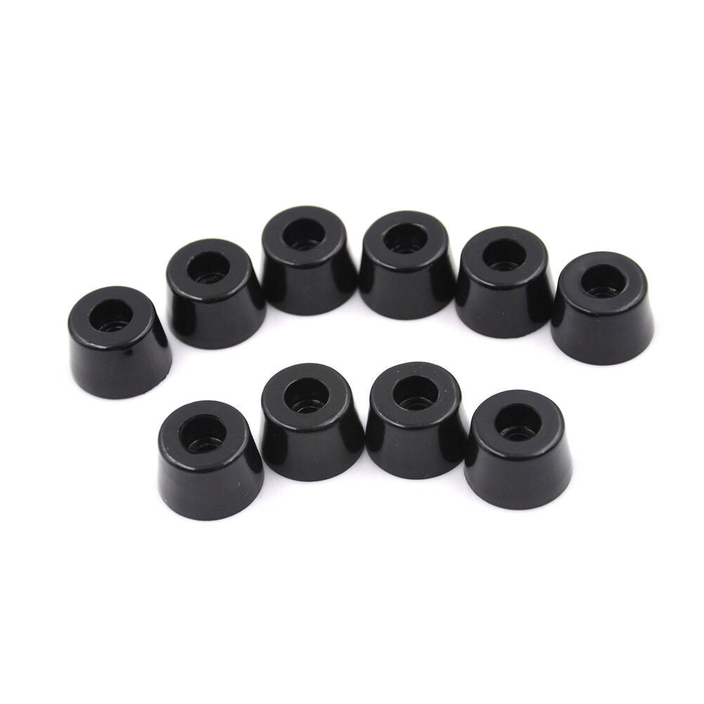10 Pcs 21mm x 15mm Black Conical Recessed Rubber Feet Bumpers Pad.l8