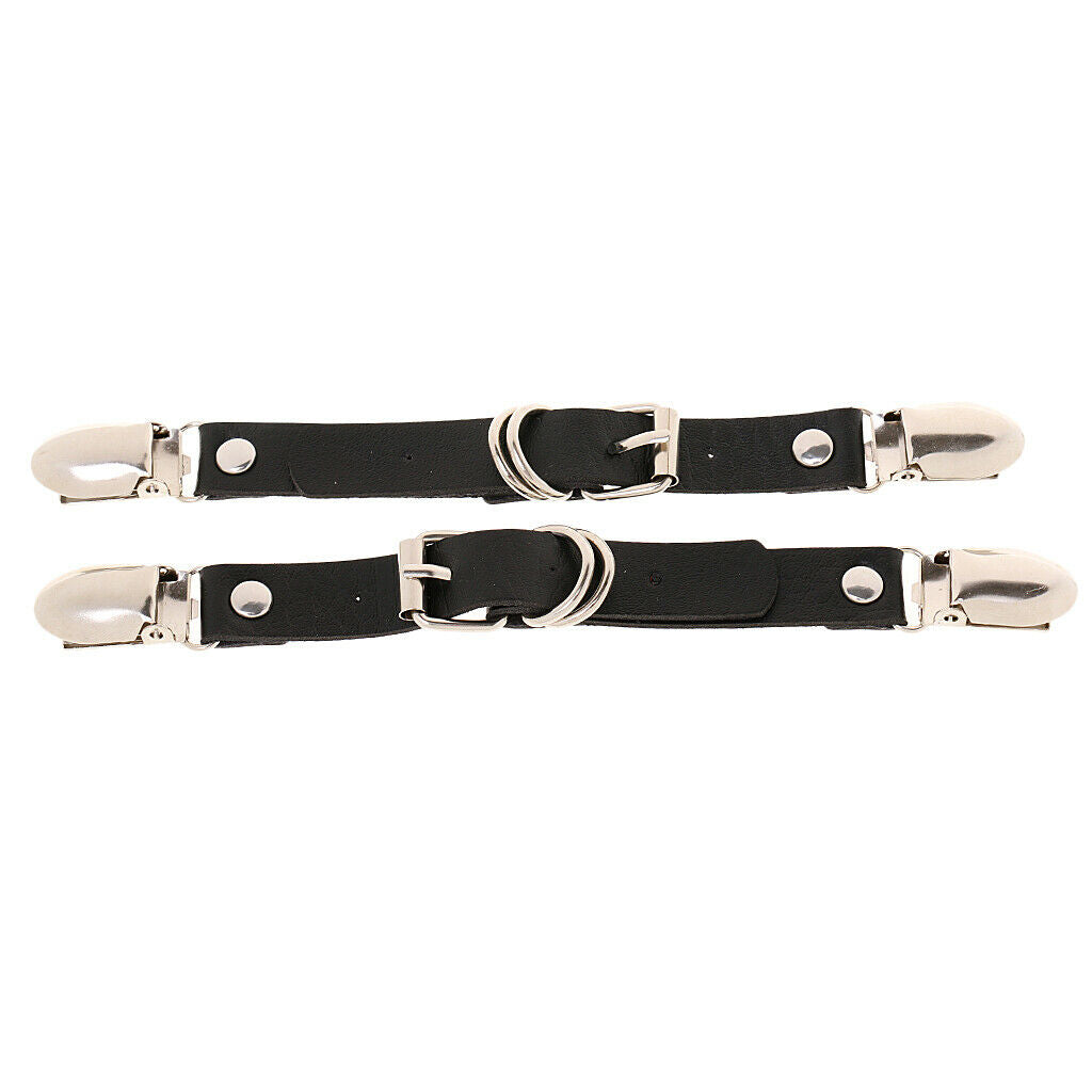 Pair Sexy Adjustable Garter Harajuku Punk Goth Clip Leg Garter Belt Black