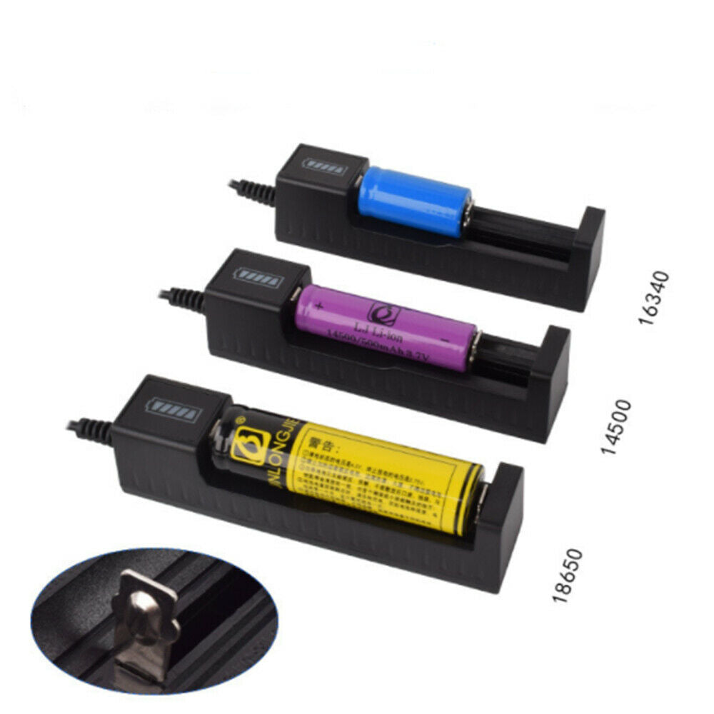 Universal 1 slot Battery USB Charger adapter LED Smart Chargering for Li-ion