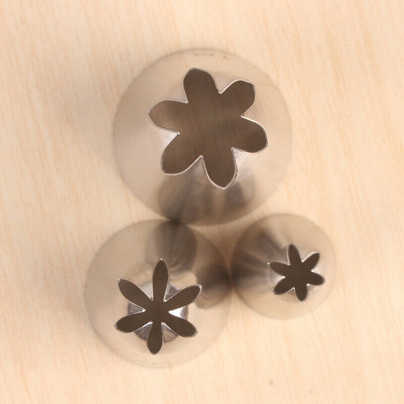 3PCs Cakes Set Cookies Icing Piping Pastry Nozzle Kitchen Cupcake Fondant.l8
