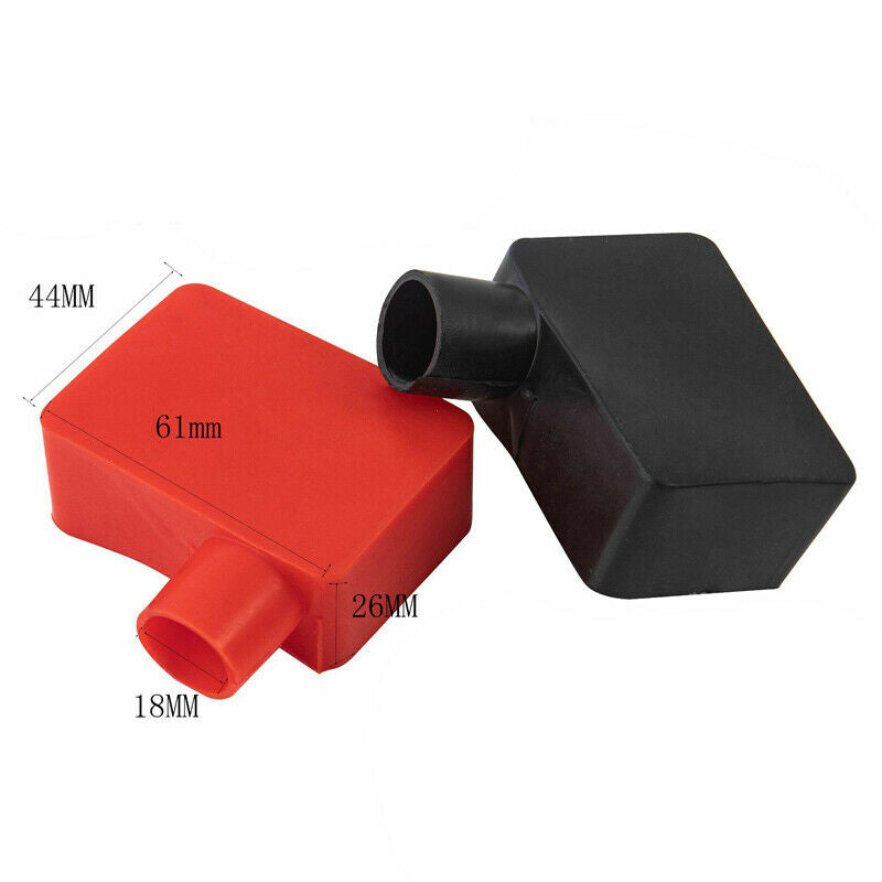 Pair of Rubber Car Battery Terminal Insulator Wire Connector Cap Cover Protector