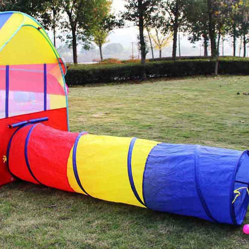 Tunnel Tents Indoor Kids Play House Tent Folding Outdoor Crawling Game Tent @