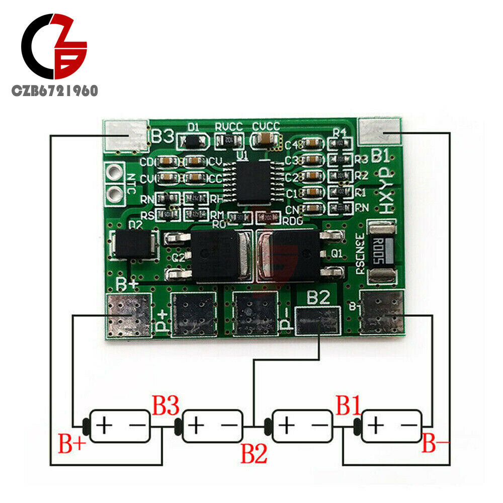 Lithium BMS Charger Protection Board 4S 8A 12.8V LiFePo4 LiFe 18650 Battery Cell