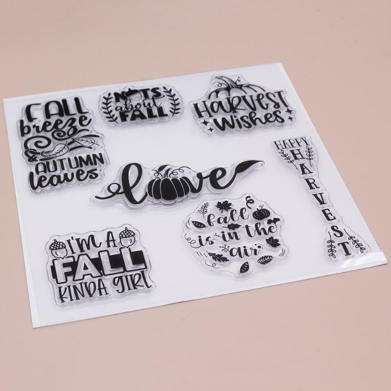 Autumn Harvest Silicone Clear Seal Stamp DIY Scrapbooking Embossing Photo Album