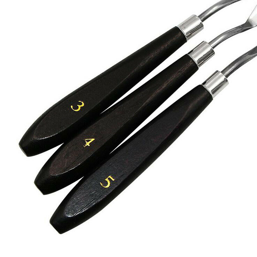 5-piece paint scraper set stainless steel and wooden spatula set for