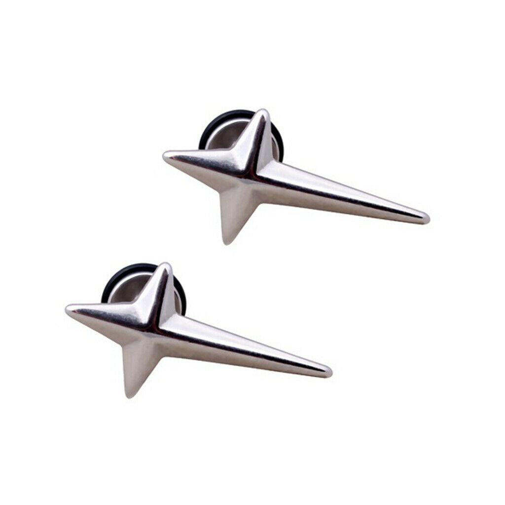 Mens Womens Non-allergic Stainless Steel Cross Design Earrings Ear Studs