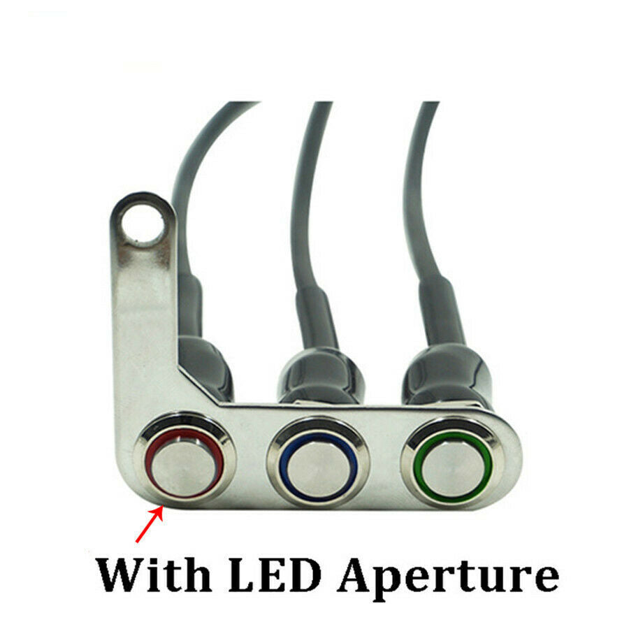 2X Motorcycle Left+Right Handlebar Switches DC 12V Universal Adjustable Switch