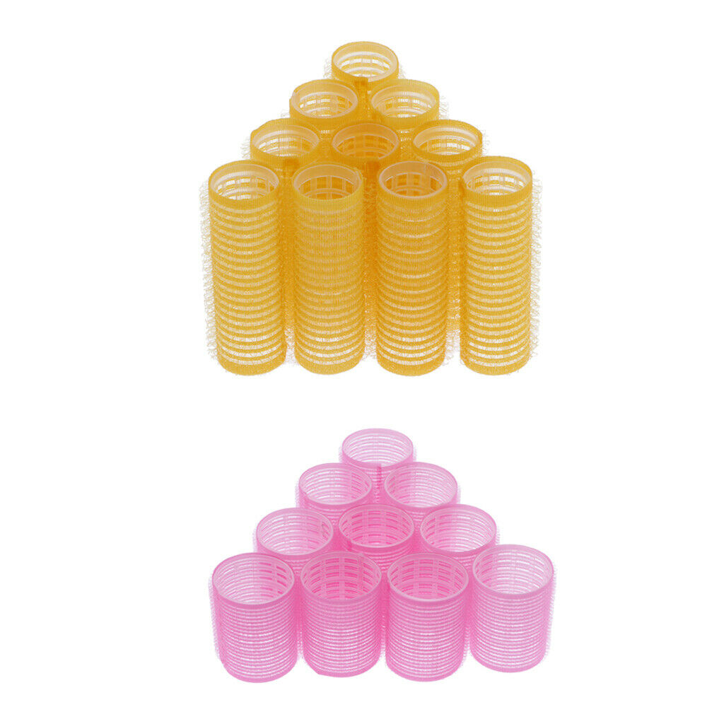 20x Hair Roller No Heat Barber Stylist Styling Waves Curlers Clips Set