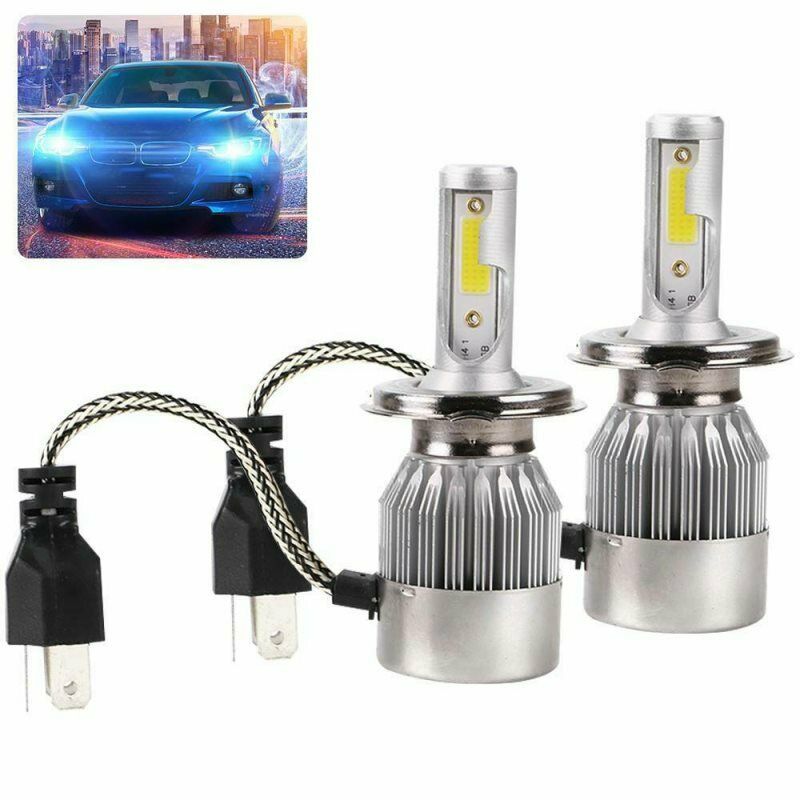 2X H4 LED Headlamp Kit 78W 30000LM Distance/dipped-beam COB 6000K XenonBDAU