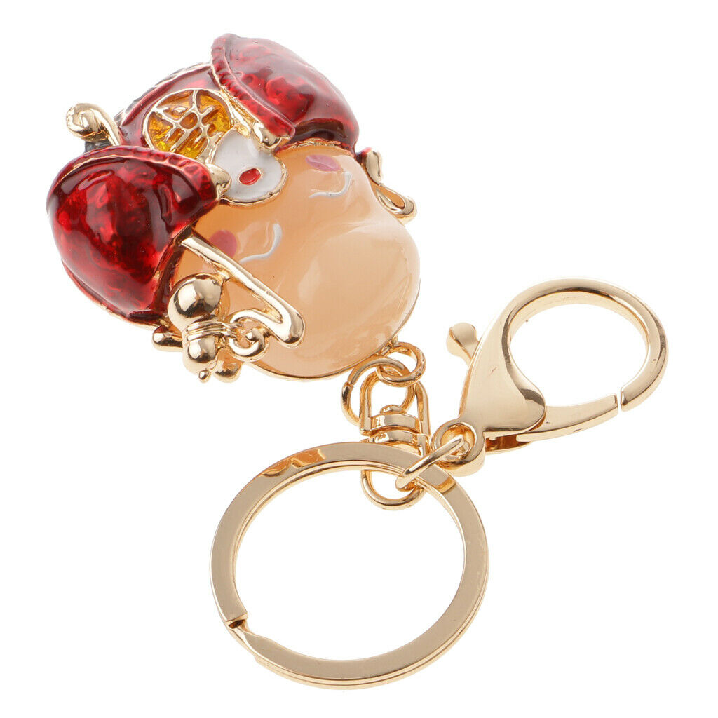 God of Longevity Car Bag Charm Pendant Key Chain Ring Keyring Keyfob Gifts