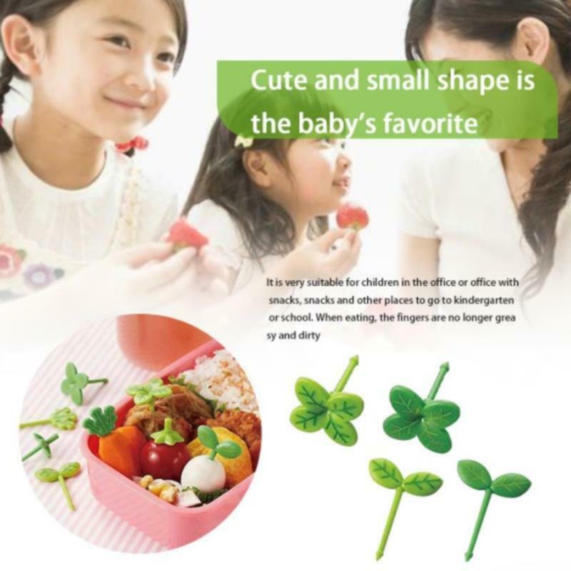 8pcs Fruit Fork Toothpick Leaves Decoration Small Salad Tiny Fork Mini Cake P Kt