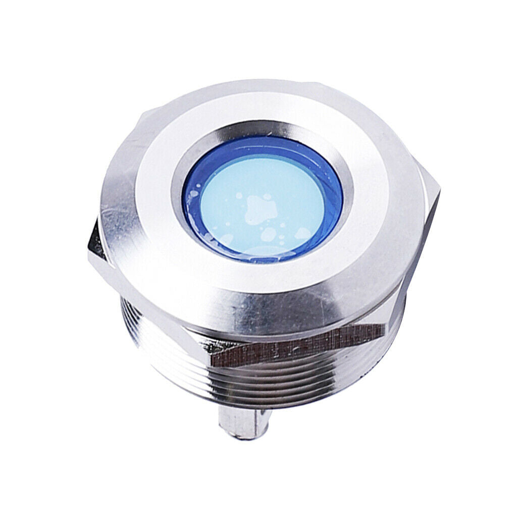 25mm 12V Blue LED IP67 Metal Dash Signal Indicator Light IB25B-C J-D