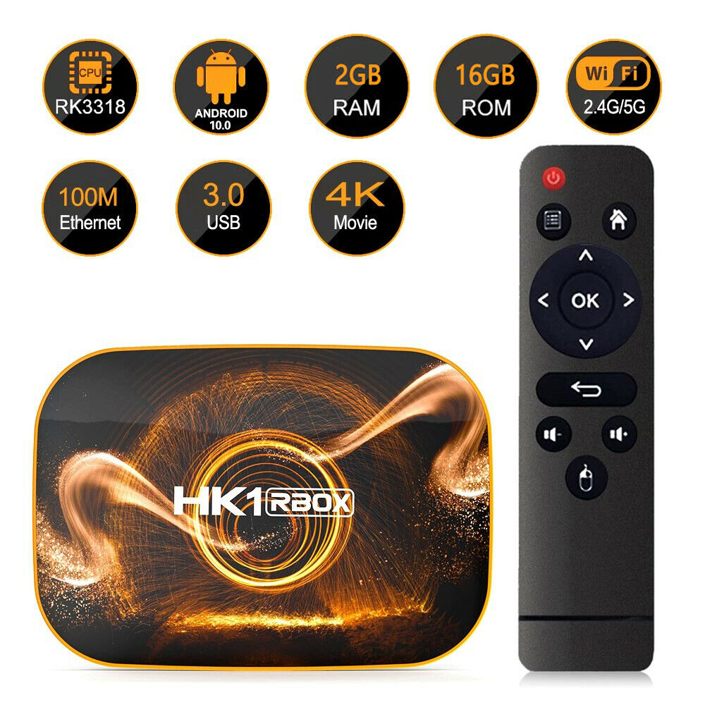Hk1 Pro Android10.0 Tv Box With Mini Wireless Keyborad Quad-Core 4K Media Player