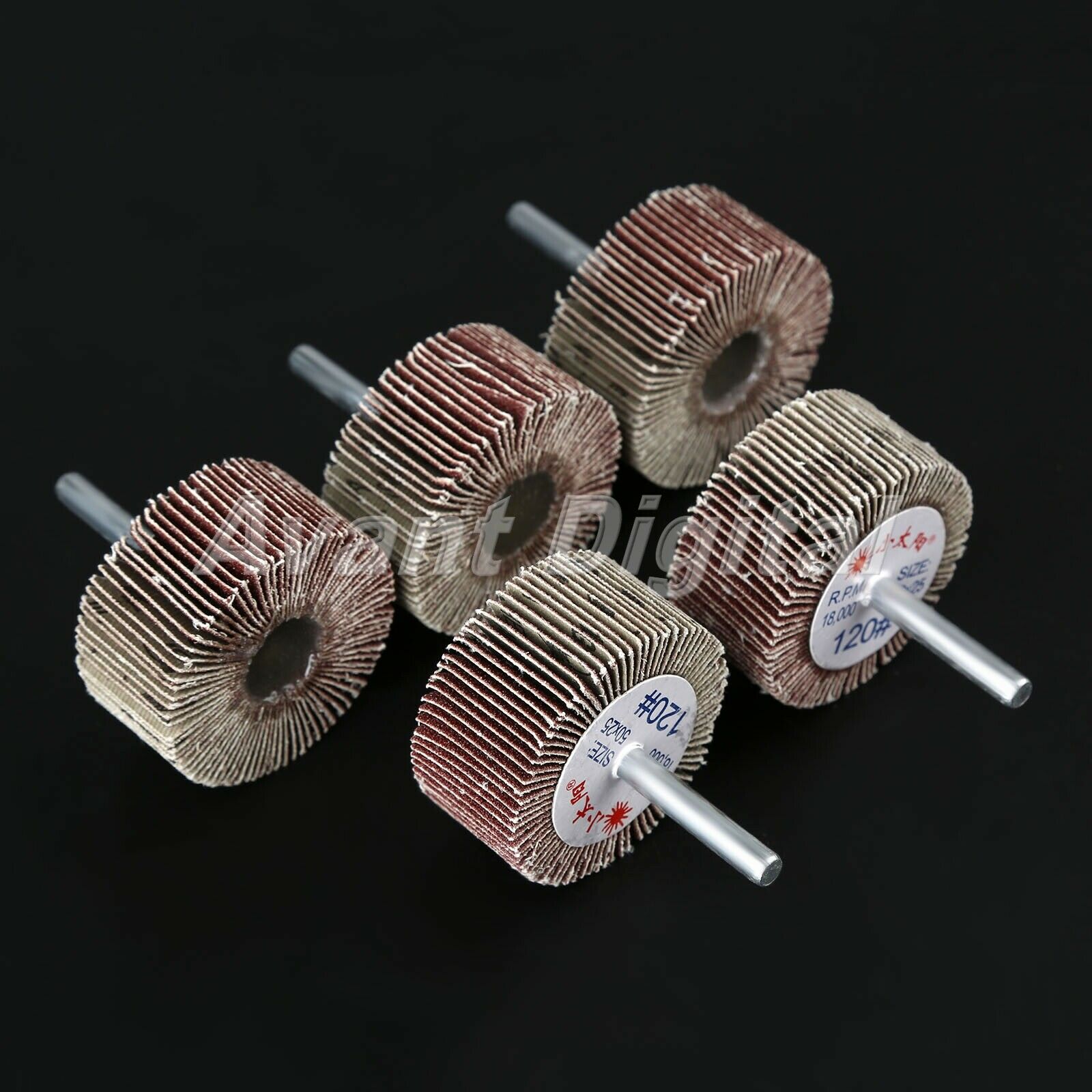 120 Grit Woodworking Grinder Flap Sanding Wheel Disc & Mandrel Polishing Tool 5x