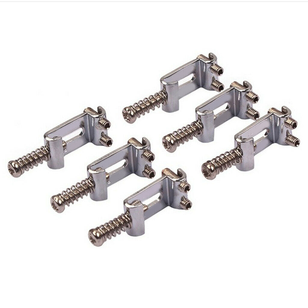 6x 10.5 Mm Metal Nickel Tremolo Bridge Saddle Set for ST Guitar Accessories