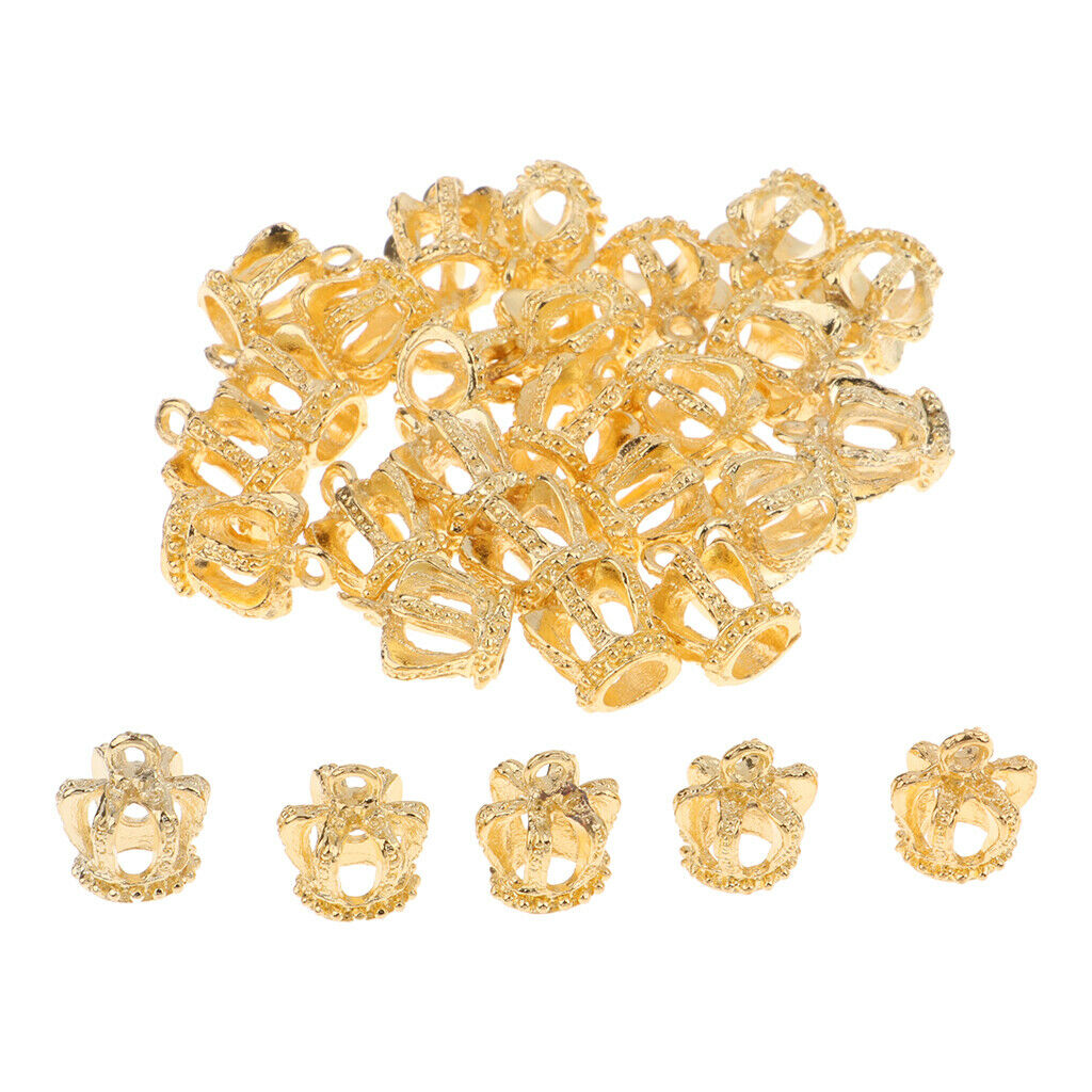 60 Pieces Charms Metal Crown Pendants Bangle Earrings Jewelry Accessories