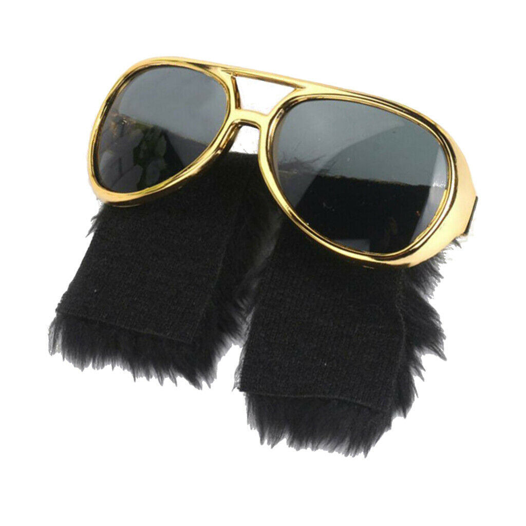 Prettyia Novelty 70s Disco Sunglasses Beard Glasses  Fancy Dress