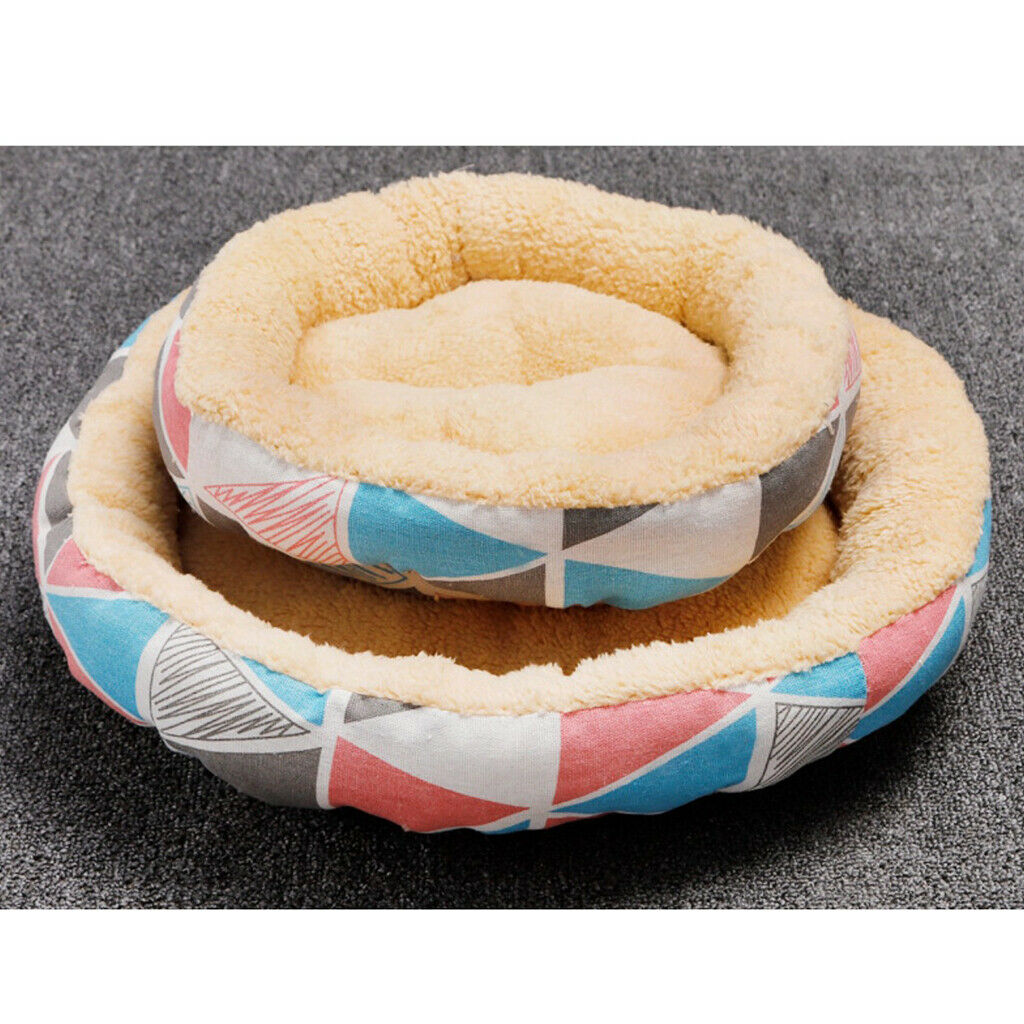 Dog Sleeping Bed Pet Round Cozy Comfortable Nest For Pet Dog Cat Pink-S