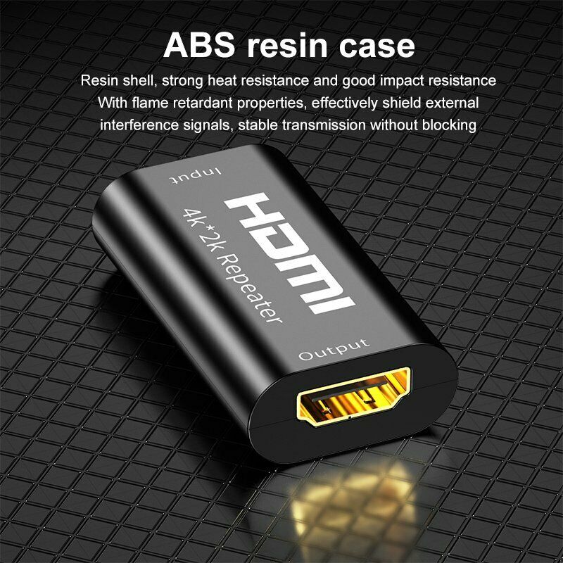 4K HDMI Extender Repeater Signal Amplifier Booster Adapter 2K 60Hz 40m New