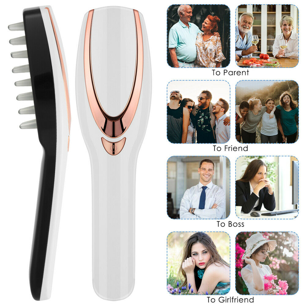 Electric Phototherapy Massager Comb Portable Scalp Vibration Hair Brush Massage