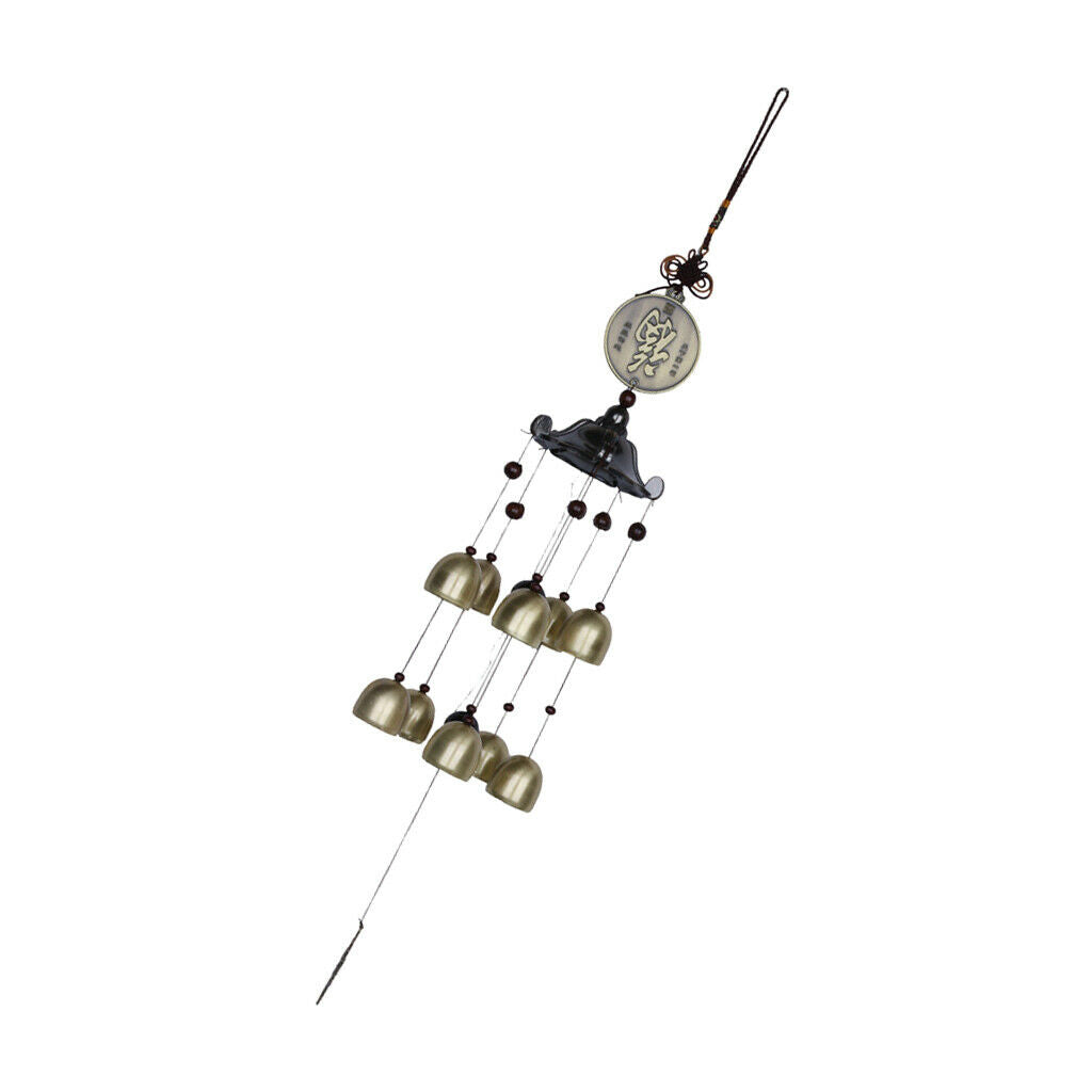 Hanging Bell Chinese Oriental Feng Shui Wind Chimes Wall Hanging Chinese Fu