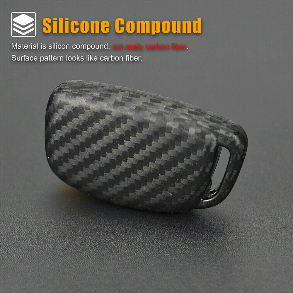 Silicone Carbon Fiber Smart Key Case Cover For Hyundai Sonata/Tucson/Elantra