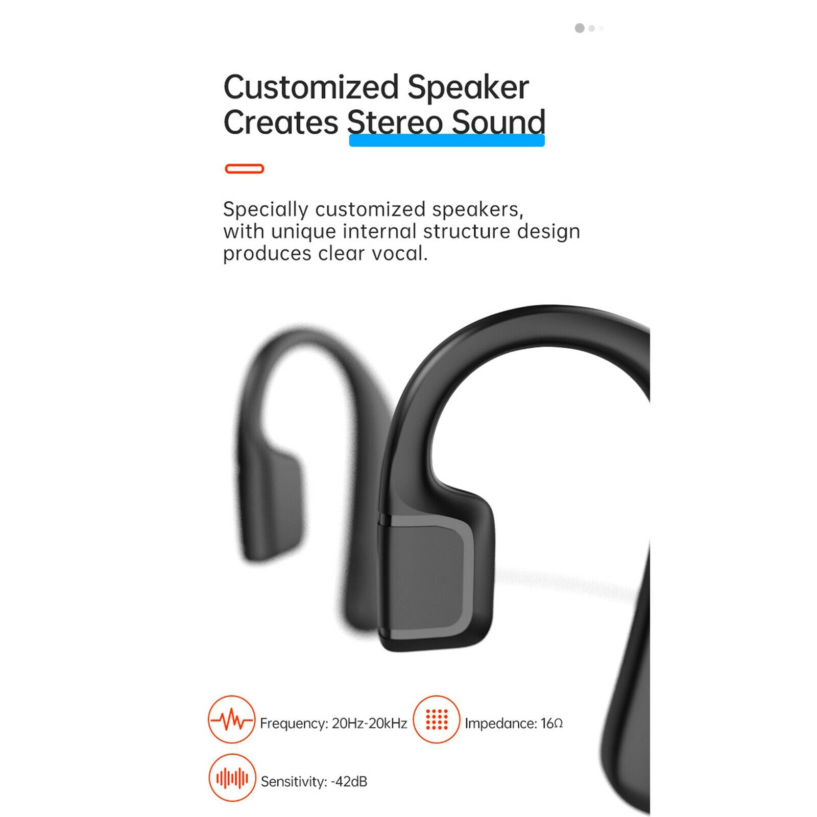 Wireless Bone Conduction Headphone Headset Earphones For Running Sweatproof