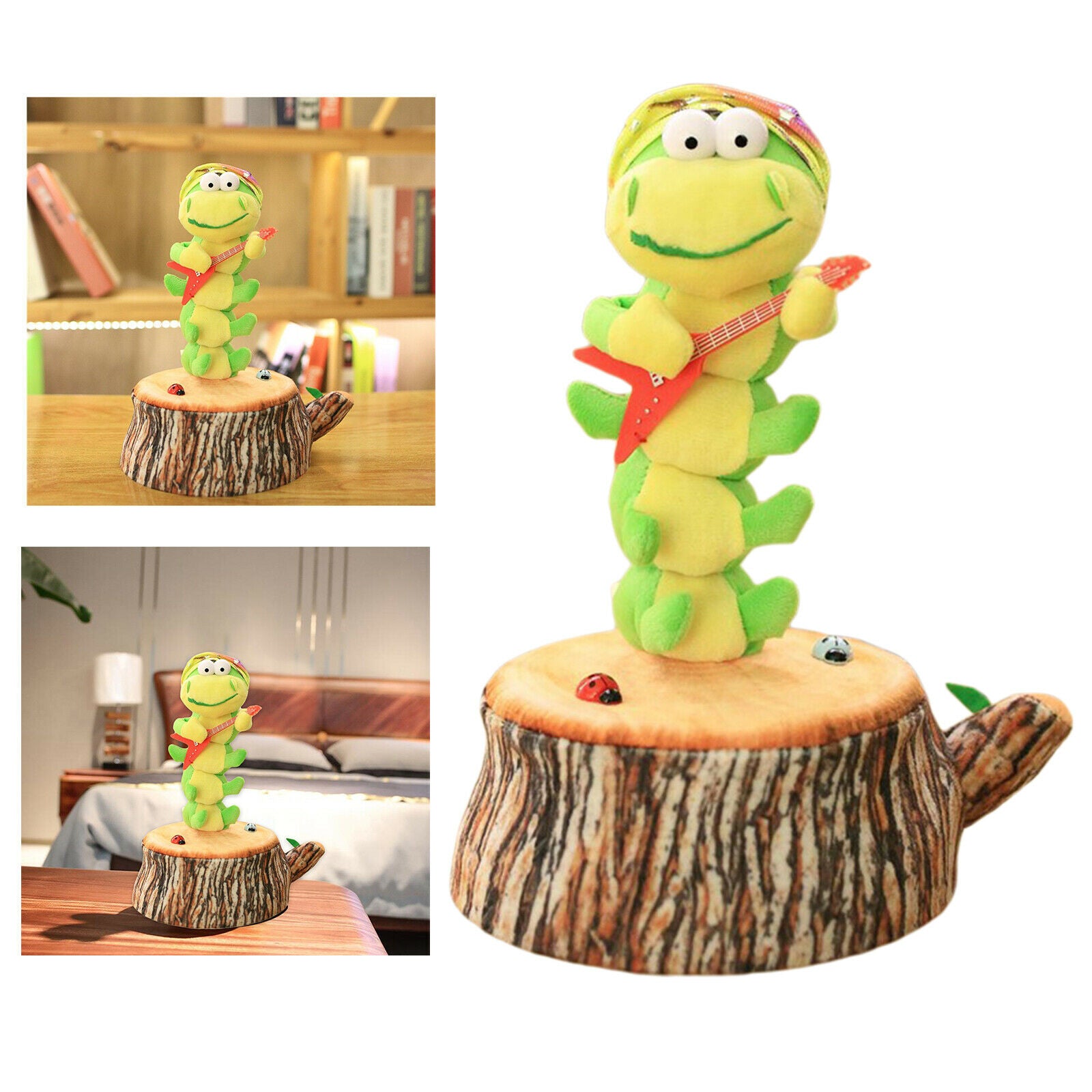 Soft Plush Dancing Caterpillar Novelty Cartoon Stuffed Toys Home Decor
