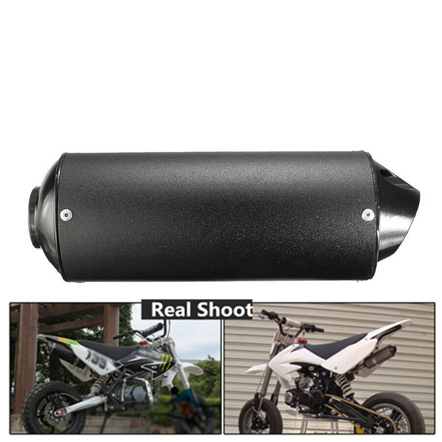 Black Muffler Exhaust Pipe For 125 150 160cc Dirt Pit bike ATV Motorcycle