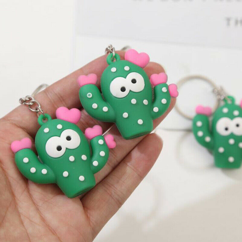 Simulation Cactus Key Chain Key Ring Car Bag Hangbag Plant Charm Pendant .l8