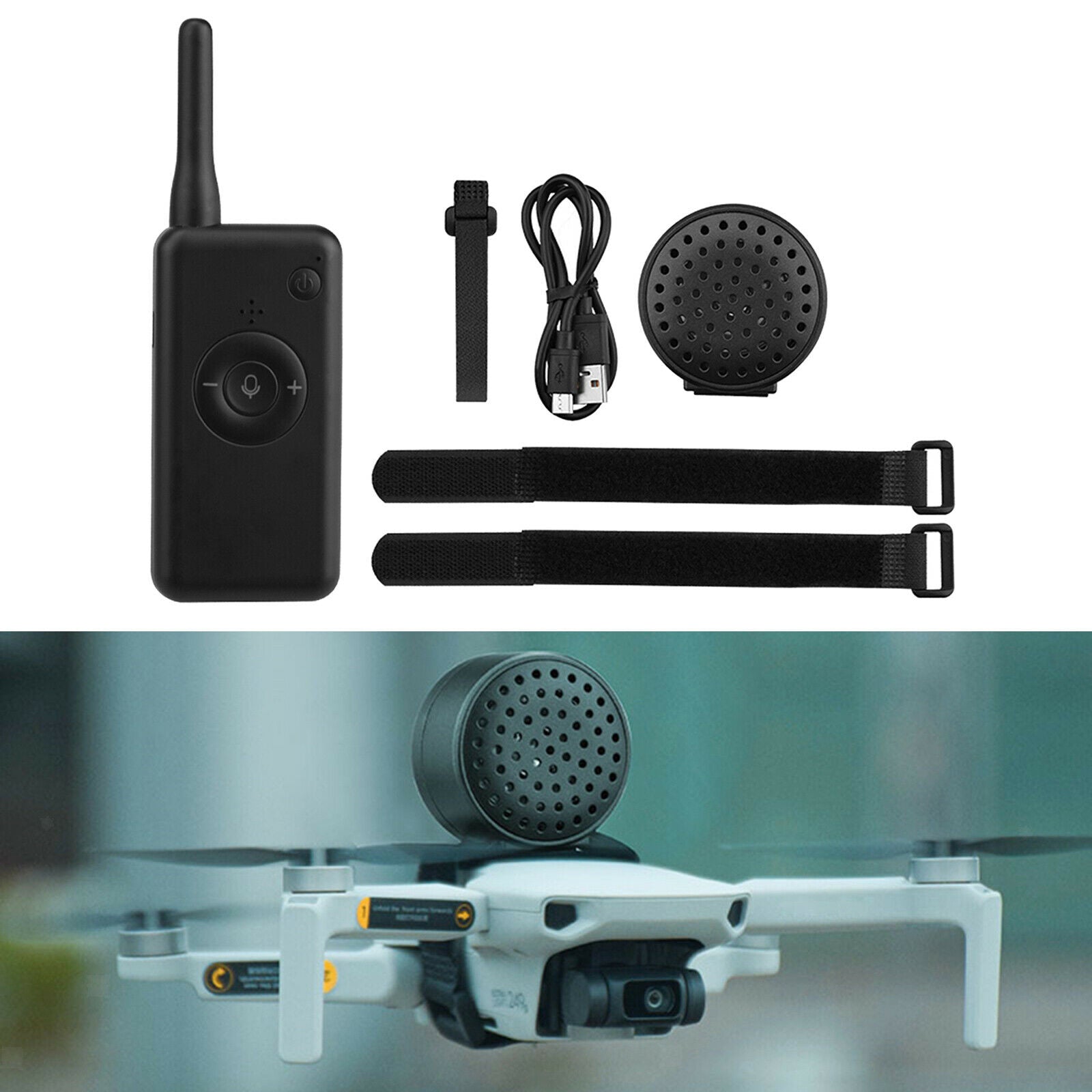 Wireless Speaker Megaphone w/Strap USB Charging for DJI Mavic 2 Mini 2 Drone