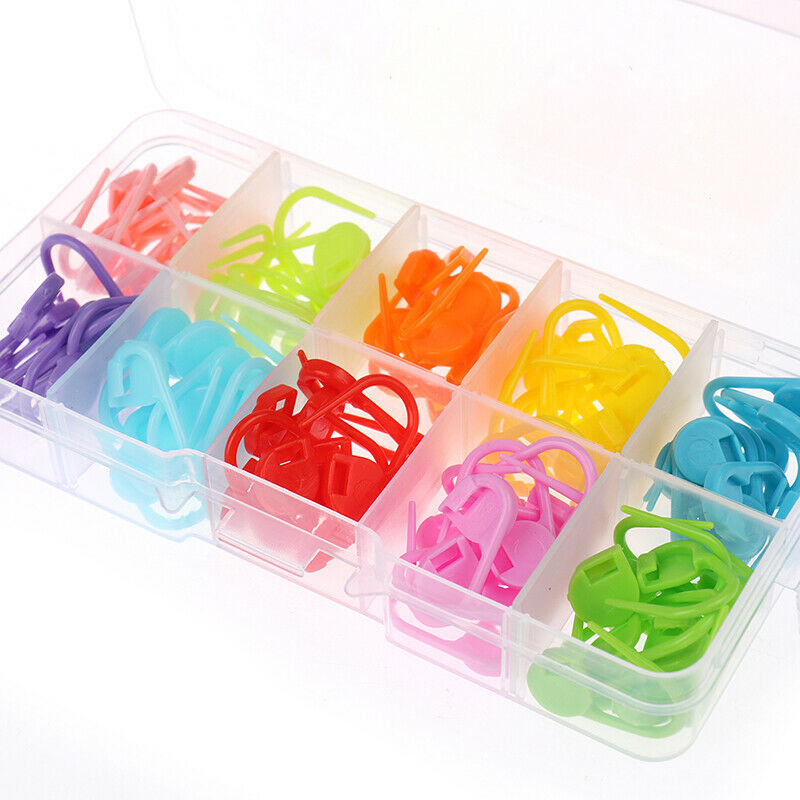 120Pcs Amazing Knitting Crochet Locking Stitch Needle Clip Markers Holder.l8